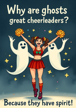 Why Are Ghosts Great Cheerleaders Because They Have Spirit!
