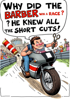 Why Did The Barber Win A Race He Knew All The Short Cuts!