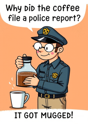 Why Did The Coffee File A Police Report It Got Mugged!