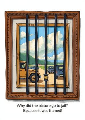 Why Did The Picture Go To Jail Because It Was Framed!