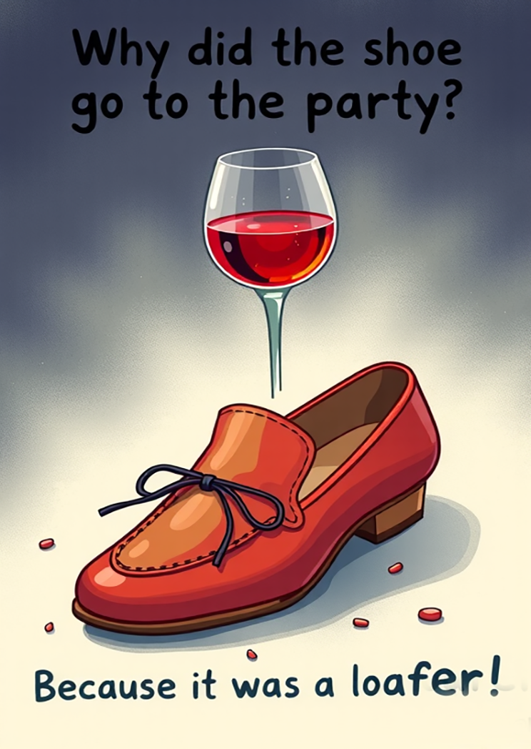 Why Did The Shoe Go To The Party Because It Was A Loafer!