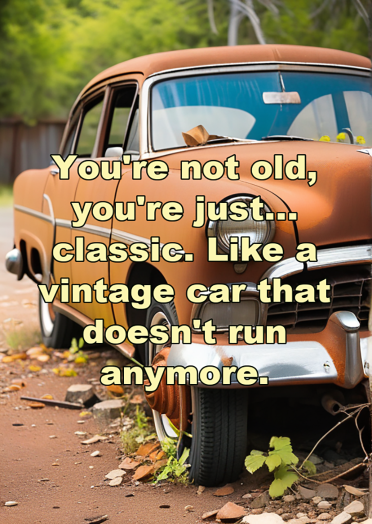 Your Just Classic Like A Vintage Car That Doesnt Run Anymore
