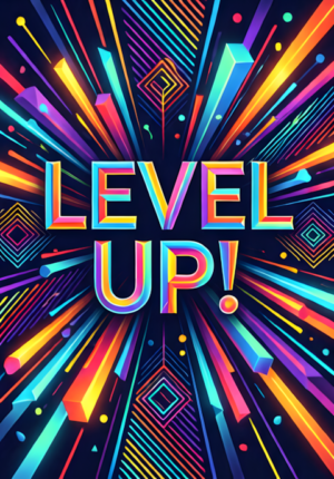 Abstract Geometric Celebration Level Up