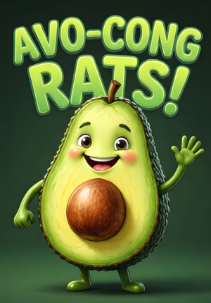 Avocado With Smile Avo Cong Rats