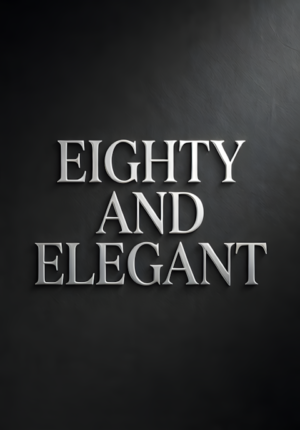 Black Background Eighty And Elegant Age 80