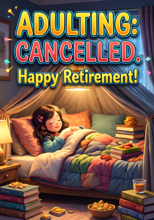 Cozy Blanket Fort With Books Snacks Adulting Cancelled Happy Retirement