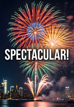 Fireworks Over City Spectacular
