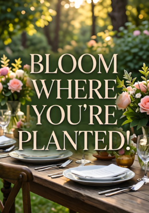 Garden Party Scene Bloom Where Youre Planted
