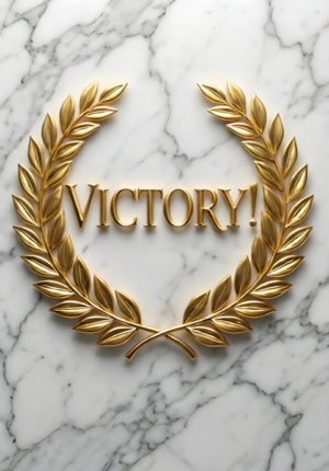 Gold Laurel Wreath Victory