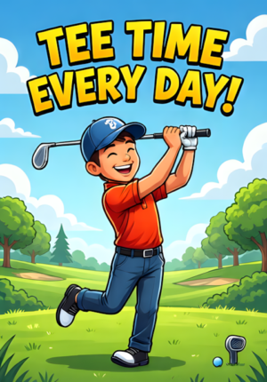 Golf Clubs Dancing Tee Time Every Day