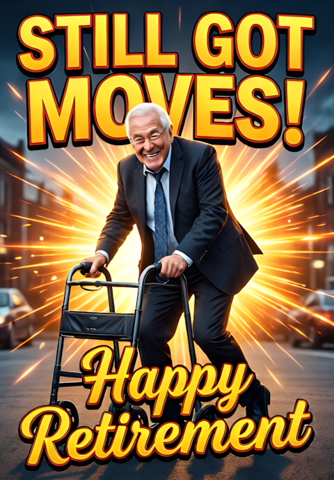 Grandpa Dancing With Walker Still Got Moves Happy Retirement