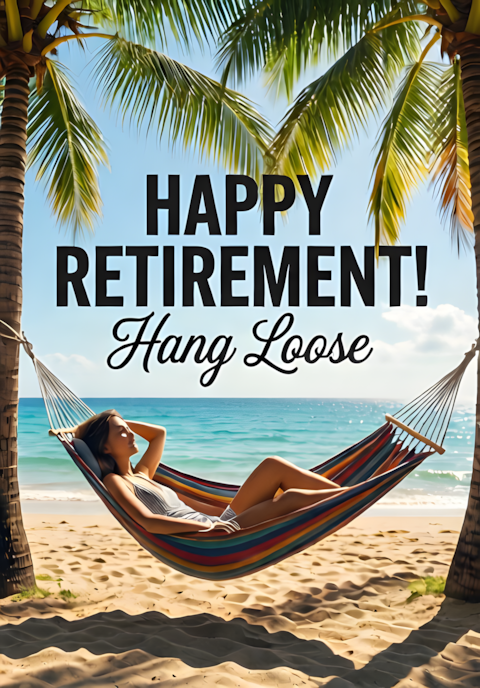 Hammock Between Palm Trees Happy Retirement Hang Loose