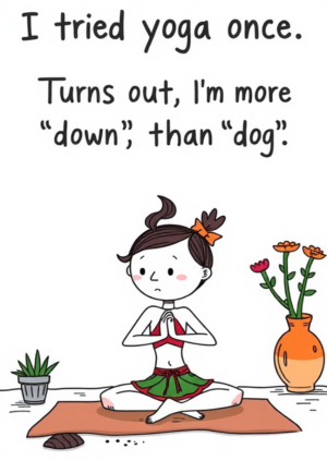 I Tried Yoga Once Turns Out Im More Down Than Dog