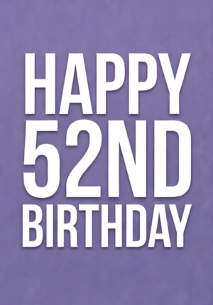 Lavender Background Age 52