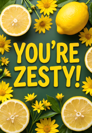 Lemon Slices Flowers Youre Zesty