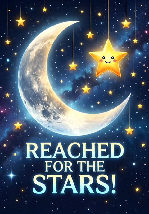 Moon And Stars Reached For The Stars