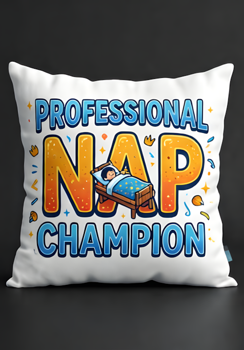 Nap Time Sign With Pillow Professional Nap Champion