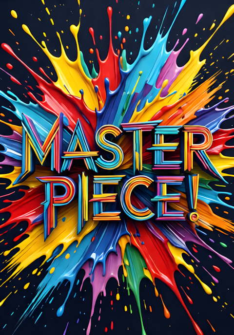 Paint Splashes Brush Strokes Masterpiece