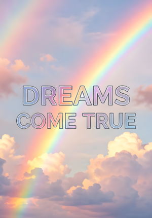 Pastel Clouds Rainbow Dreams Come True