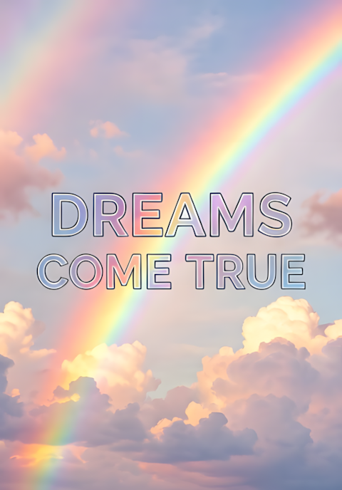Pastel Clouds Rainbow Dreams Come True