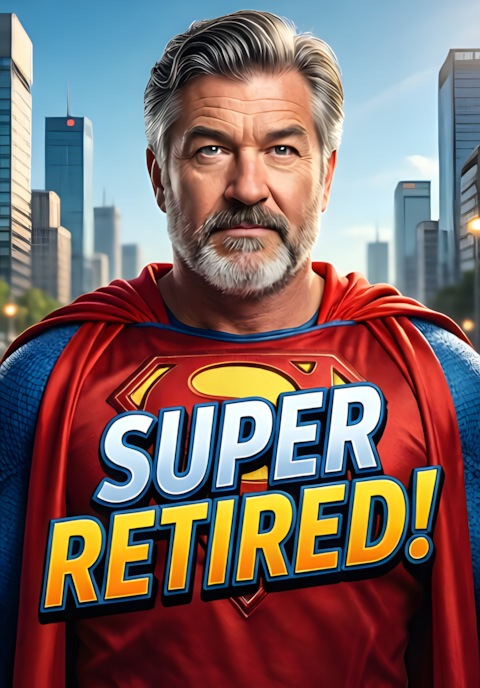 Retired Superhero Cape Super Retired