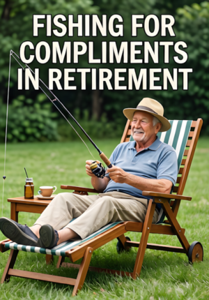 Retiree Fishing From Lounge Chair Fishing For Compliments In Retirement