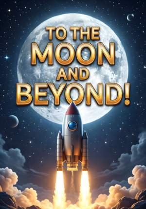 Rocket Launching To The Moon And Beyond