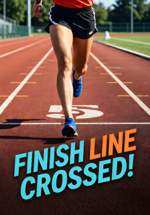 Running Track Finish Line Finish Line Crossed
