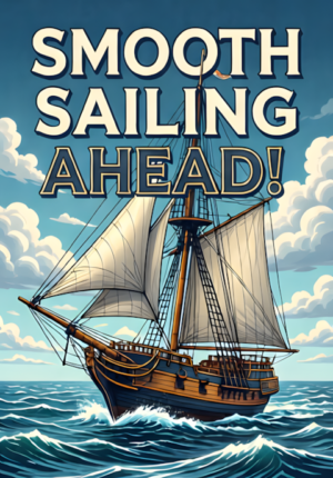 Sailboat At Sea Smooth Sailing Ahead