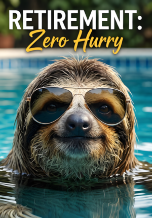 Sloth Wearing Sunglasses Floating In Pool Retirement Zero Hurry