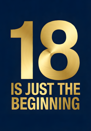 Solid Navy Background Is Just The Beginning Age 18