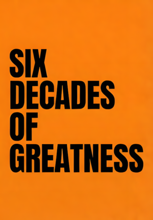Solid Orange Background Six Decades Of Greatness Age 60