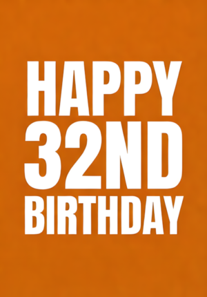 Solid Orange Background Age 32