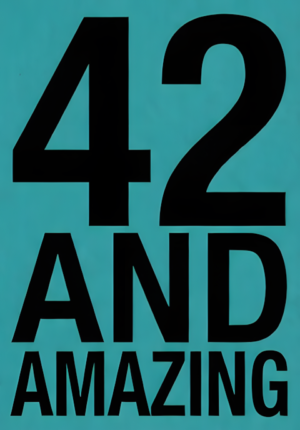 Solid Teal Background And Amazing Age 42