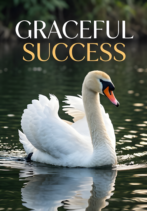 Swan On Water Graceful Success