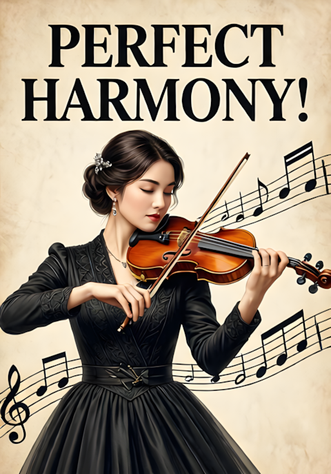 Violin And Notes Perfect Harmony