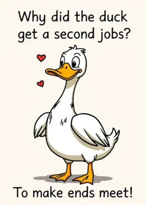 Why Did The Duck Get A Second Job To Make Ends Meet!