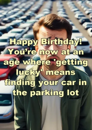 Youre Now At An Age Where Getting Lucky Means Finding Your Car In The Parking Lot