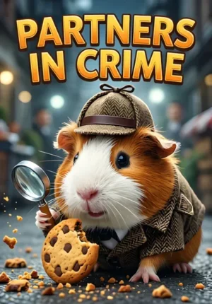Partners In Crime Two Guinea Pigs Dressed As Tiny Detectives Investigating A Mysteriously Missing Cookie