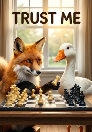 Trust Me A Fox And Goose Playing Chess Together