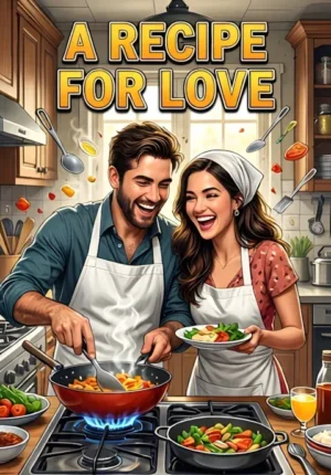 A Recipe For Love Newlyweds Trying To Cook Their First Meal Together Kitchen In Complete Chaos But Both Laughing