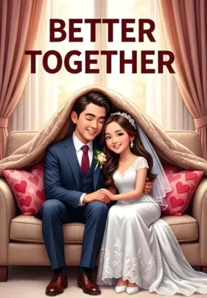 Better Together Two Newlyweds Curled Together On A Sofa Beneath One Blanket Surrounded By Heartshaped Cushions