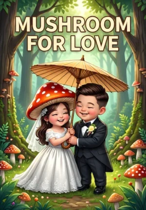 Mushroom For Love Two Mushrooms Dressed As Newlyweds Squeezed Beneath A Tiny Umbrella During Their Woodland Ceremony