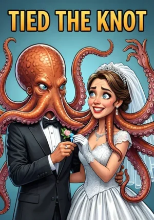 Tied The Knot Two Octopuses Dressed As Newlyweds Trying To Exchange Rings But Becoming Hilariously Confused By All Their Arms