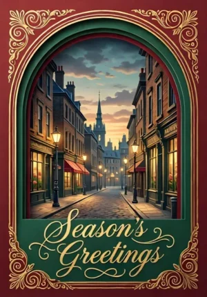 Season Victorian Street At Twilight
