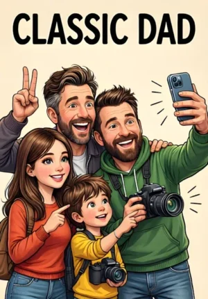Classic Dad Dad Trying To Take A Family Selfie But Accidentally Pointing The Camera The Wrong Way