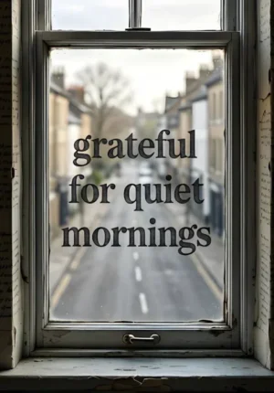 Grateful For Quiet Mornings