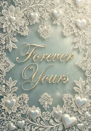 Delicate Lace Forever Yours Valentine Art