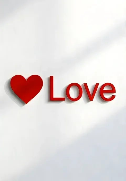 Minimalist Love Heart Icon Valentines Print