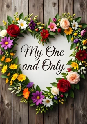 Rustic Floral My One And Only Valentine Print